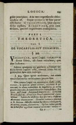 Cap. I. De Vocabulis Seu Terminis