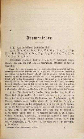 Grammatik der lateinischen Sprache