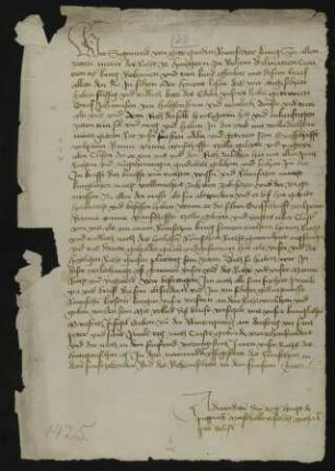 König Sigmund verleiht dem Grafen Johann von Helfenstein [Ruine bei Geislingen a. d. Steige/Lkr. Göppingen] die Grafschaft Helfenstein mit allen Zugehörungen unter Vorbehalt der dem Reich zustehenden Rechte.