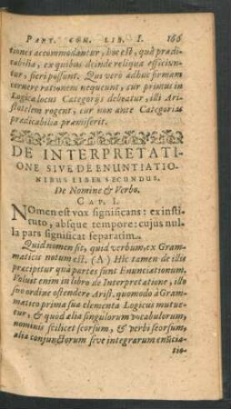 De Interpretatione Sive De Enunciationibus Liber Secundus.