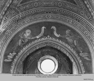Freskenausstattung der Kapelle der Villa Corsini : Chor und Chorbogen mit Heiligen und Propheten : Zwei Propheten