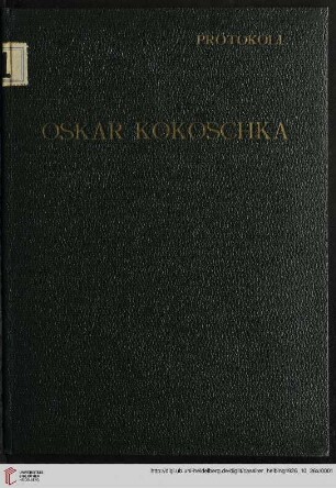 Handzeichnungen von Oskar Kokoschka : aus einer Berliner Sammlung; Versteigerung: 26. Oktober [1926]