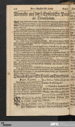 Die erste Epistel St. Pauli an Timotheum.