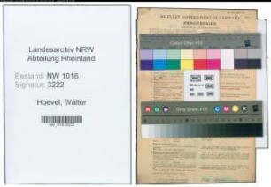 Entnazifizierung Walter Ten Hoevel , geb. 25.03.1910 (Steuerassistent)