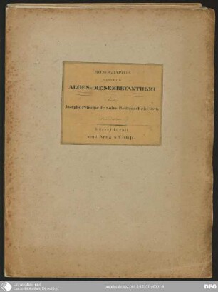 Fasciculus 4: Monographia generum Aloes et Mesembryanthemi