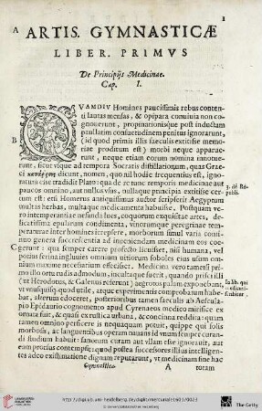 Cap. I.: De Principijs Medicinae