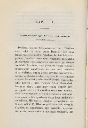 Caput X. Iterum Indicum aggreditur iter; sed contraria tempestate arcetur