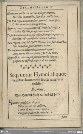 Sequuntur Hymni aliquot