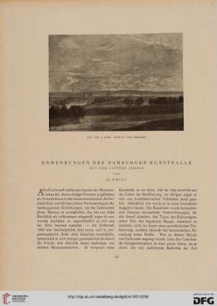 Erwerbungen der Hamburger Kunsthalle aus den letzten Jahren, [1]