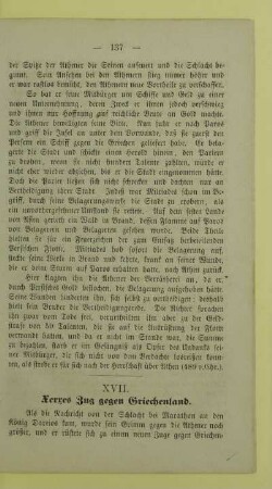 XVII. Xerxes Zug gegen Griechenland