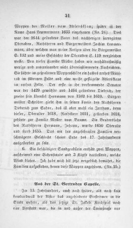 Aus der St. Gertruden Kapelle.
