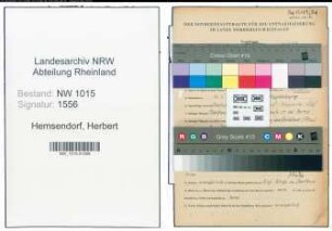 Entnazifizierung Herbert Hemsendorf , geb. 10.01.1903 (Lehrer)