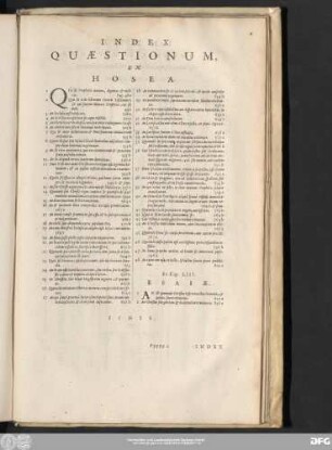 Index Quaestionum, Ex Hosea.