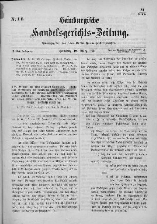 No. 11. 12. März 1870