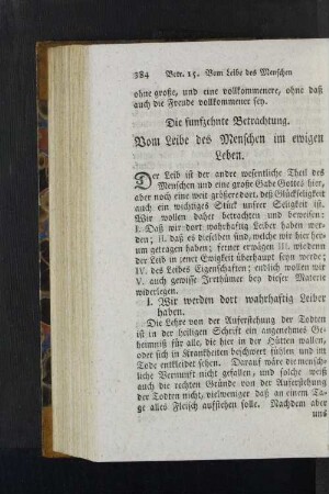 Die funfzehnte Betrachtung.