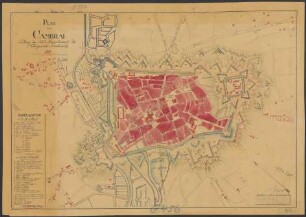 Plan von Cambrai, Festung im Nord-Departement des Königreichs Frankreichs