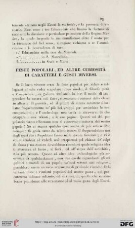 Feste popolari, ed altre curiosità di caratteri e gusti diversi