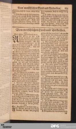 Vom menschlichen Elend und Verderben.