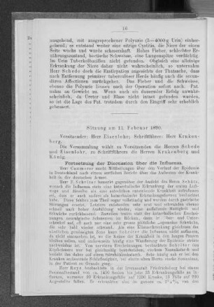 Sitzung am 11. Februar 1890.