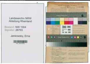 Entnazifizierung Erna Jankowsky , geb. 04.08.1911 (Bankangestellte)