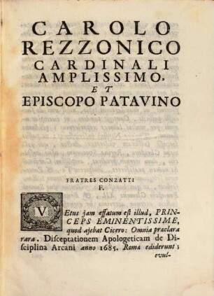 De disciplina arcani contra Disputationem Ern. Tentzelii dissertatio apologetica