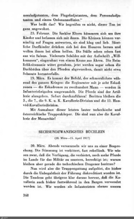 Sechsundzwanzigstes Büchlein