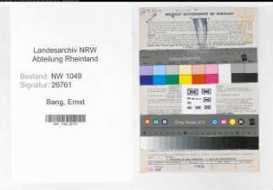 Entnazifizierung Ernst Bang , geb. 22.07.1902 (Kaufmann)
