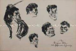 Porträtstudie: der Musiker Otto Klemperer, dirigierend