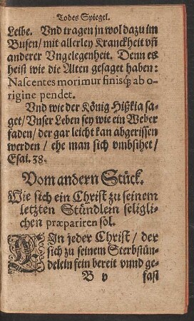 Vom andern Stück.