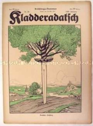 Satirezeitschrift "Kladderadatsch" zur Kriegslage im Frühjahr 1916
