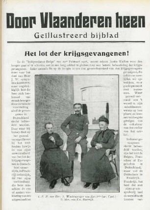 Door Vlaanderen heen - geïllustreerd bijblad: Het lot der krijgsgevangenen!