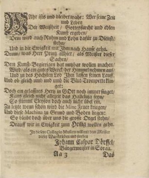 Wahr ists und bleibet wahr: ...