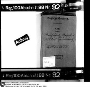 Rauchschatzregister des Amts Grönenberg