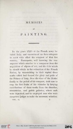 Memoirs of painting
