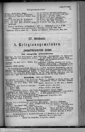 IV. Abschnitt. Religionsgemeinden