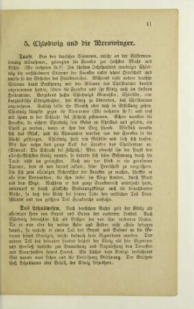 5. Chlodwig und die Merowinger