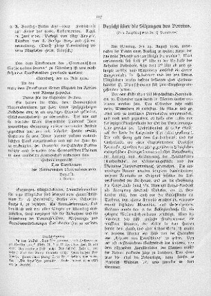 Bericht über die Sitzungen des Vereins