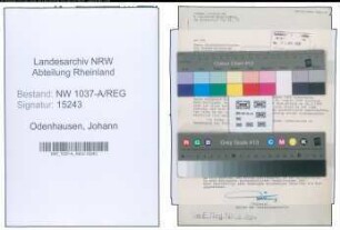 Entnazifizierung Johann Odenhausen , geb. 05.12.1889 ()