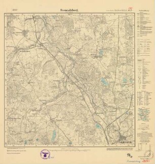1967 (alte Nr.: 612) Rummelsburg (In Pommern), Meßtischblatt (4cm - Karte)