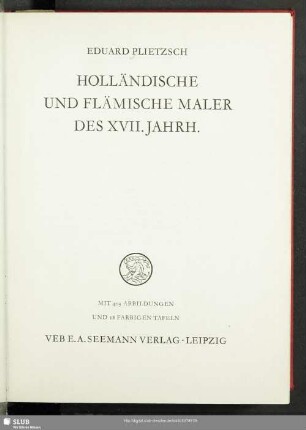 Holländische und flämische Maler des XVII. Jahrh.