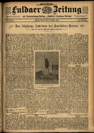 Erste Ausgabe vom Freitag, den 25. August 1899.