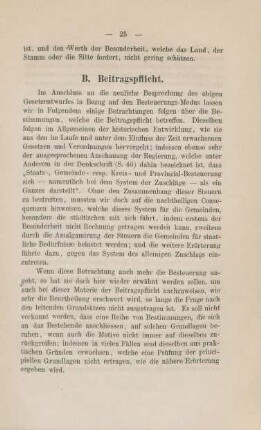 B. Beitragspflicht.