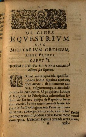 Origines equestrium ... ordinum Libri 2