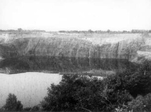 Zittauer Becken, Braunkohlentagebau Olbersdorf. Zustand nach zweijähriger Stilllegung (abgesoffen)