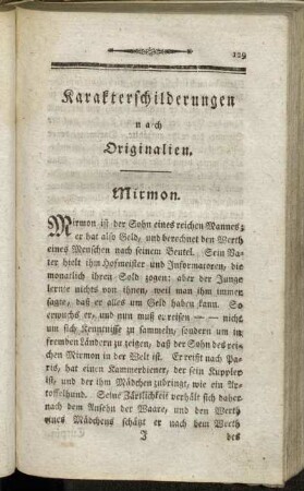 Karakterschilderungen nach Originalien.