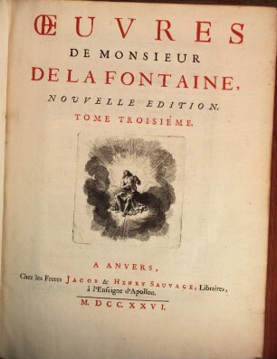 Oeuvres De Monsieur De La Fontaine. 3