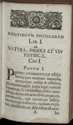 Cap. I. De Natura, Indole Et Usu Physicæ.
