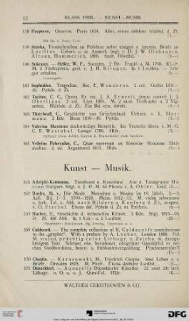 Kunst – Musik (Nr. 166-191)