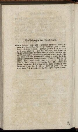 Berichtigungen von Druckfehlern.