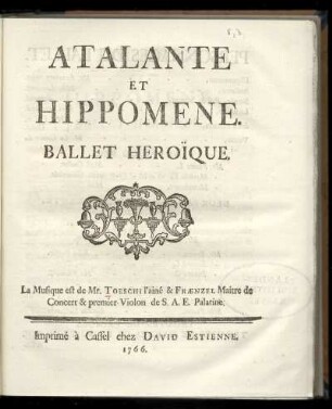 Atalante et Hippomene